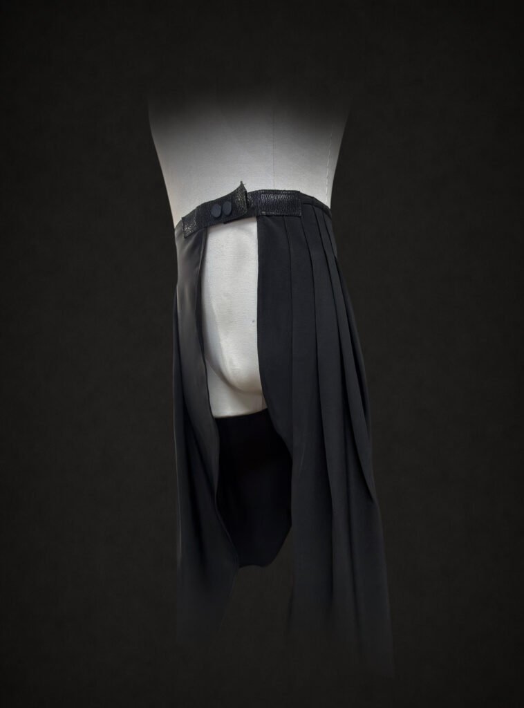 Obsidian Pleated Overlay Skirt